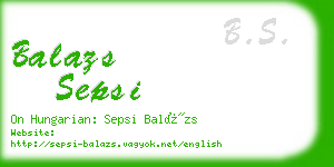 balazs sepsi business card